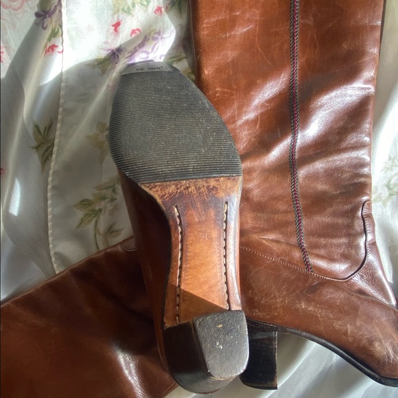 Gucci Vintage Leather Brown Boots Size 6 - Picture 4 of 6